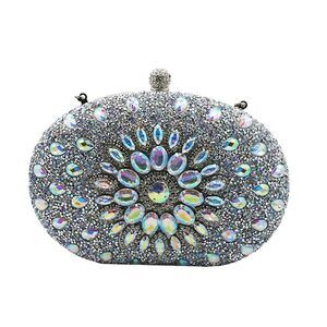 6133 Rhinestone Evening Purses Crystal Diamond Glitter Sparkly Handbag
